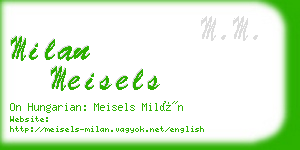 milan meisels business card
